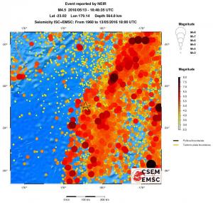 regional magnitude historical seismicity
