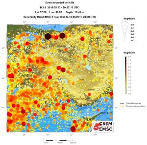 regional magnitude historical seismicity