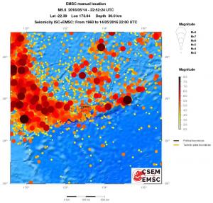 regional magnitude historical seismicity