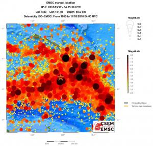 regional magnitude historical seismicity