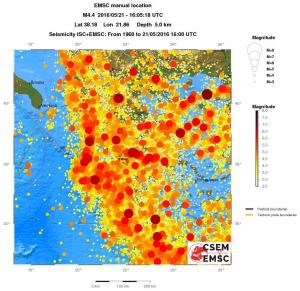 regional magnitude historical seismicity