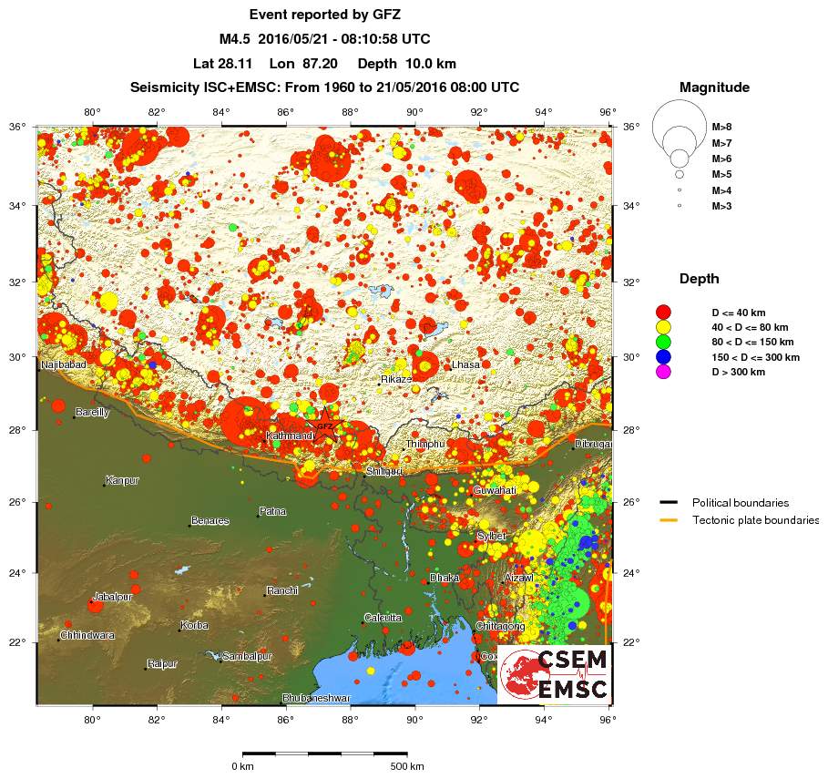 wide historical seismicity