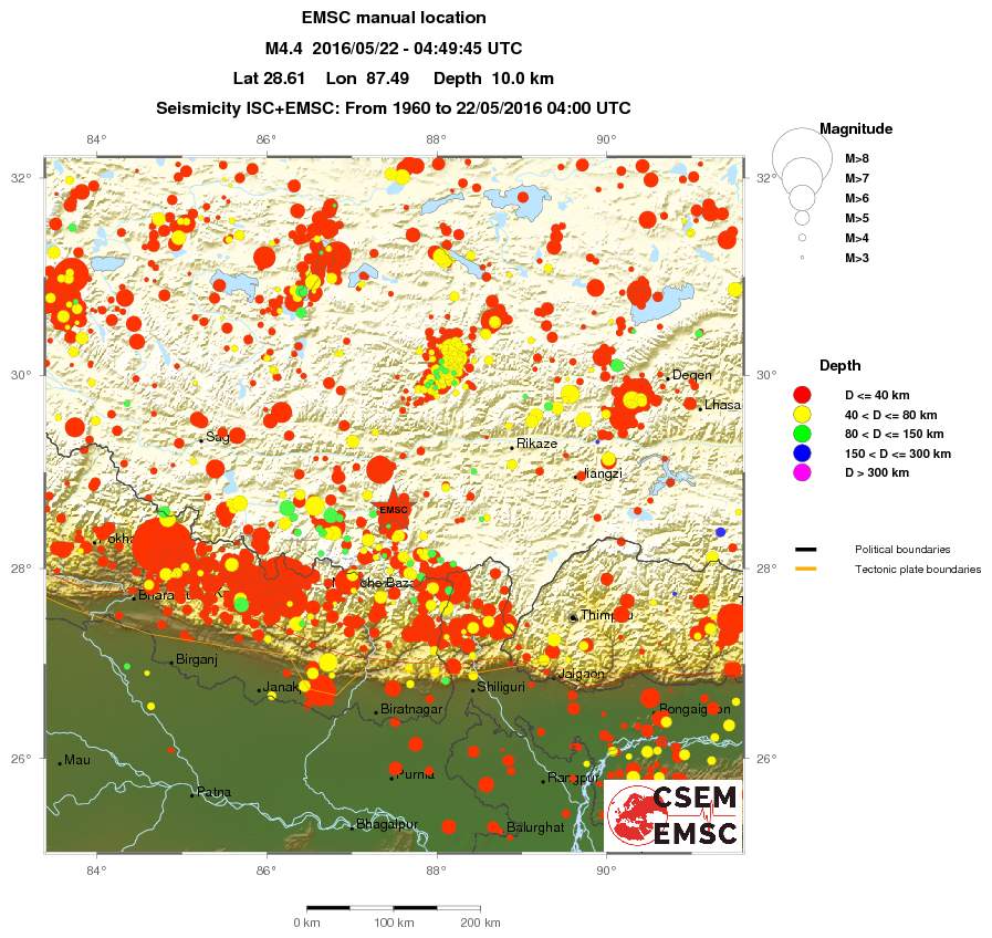 regional historical seismicity