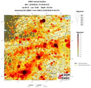 regional magnitude historical seismicity