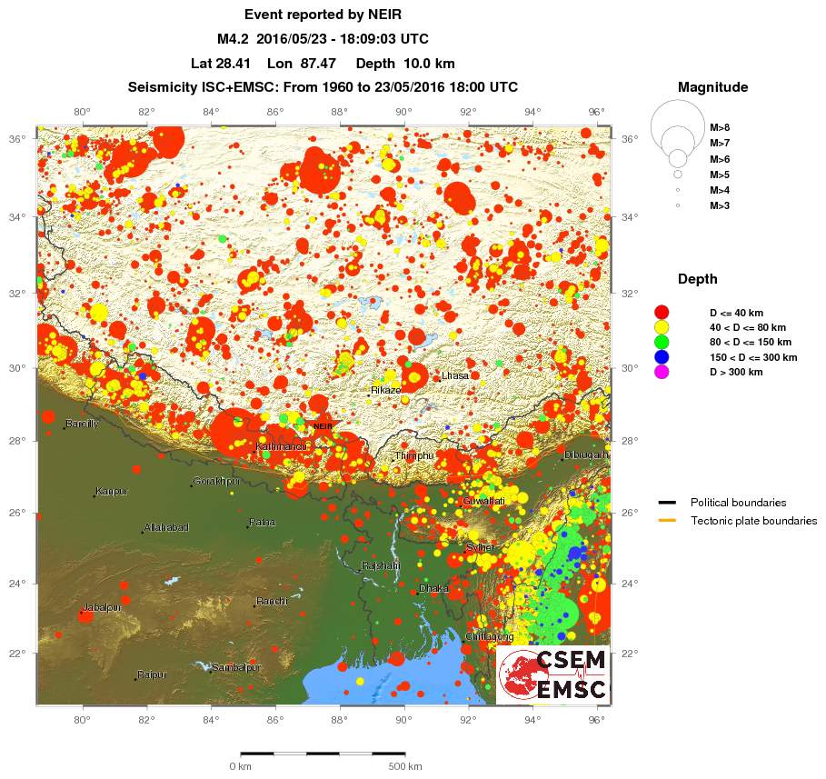 wide historical seismicity