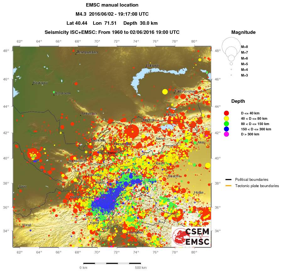 wide historical seismicity