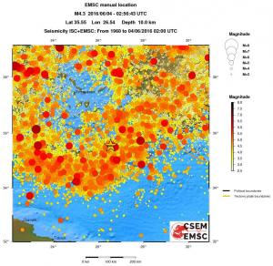 regional magnitude historical seismicity