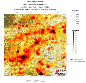 regional magnitude historical seismicity