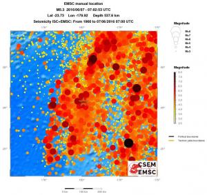 regional magnitude historical seismicity