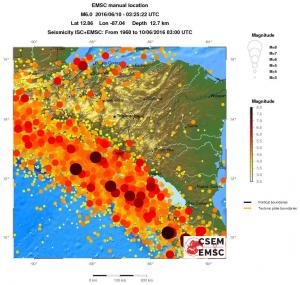 regional magnitude historical seismicity