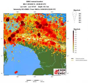 regional magnitude historical seismicity