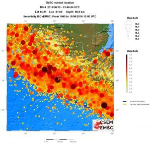 regional magnitude historical seismicity