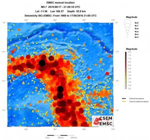 regional magnitude historical seismicity