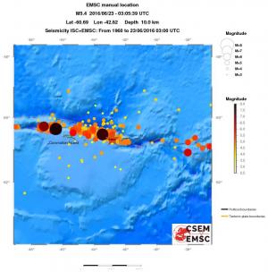 regional magnitude historical seismicity
