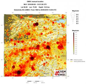 regional magnitude historical seismicity
