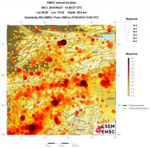 regional magnitude historical seismicity