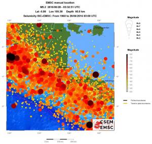 regional magnitude historical seismicity