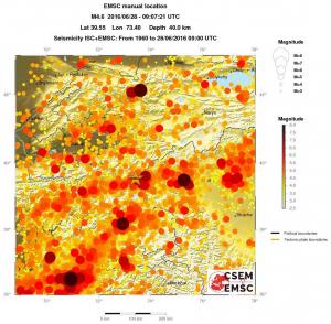 regional magnitude historical seismicity