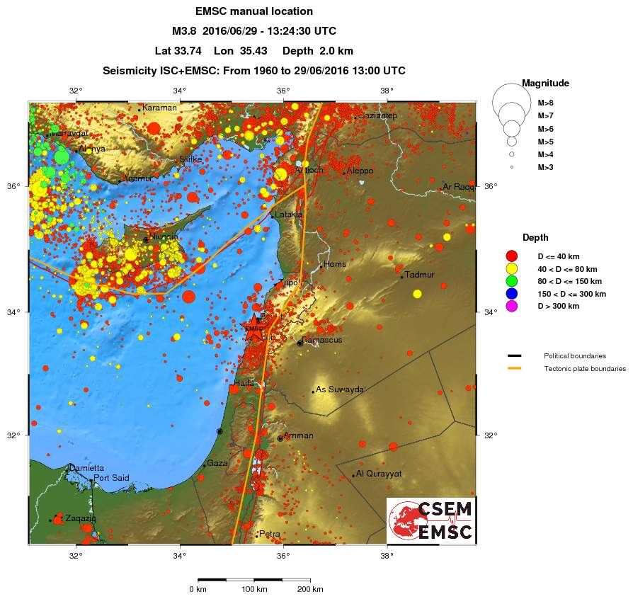 regional historical seismicity