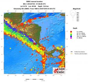 wide historical seismicity