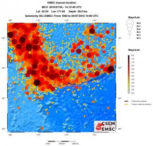 regional magnitude historical seismicity