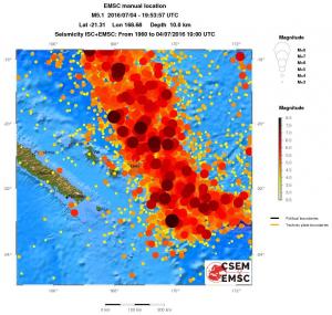 regional magnitude historical seismicity