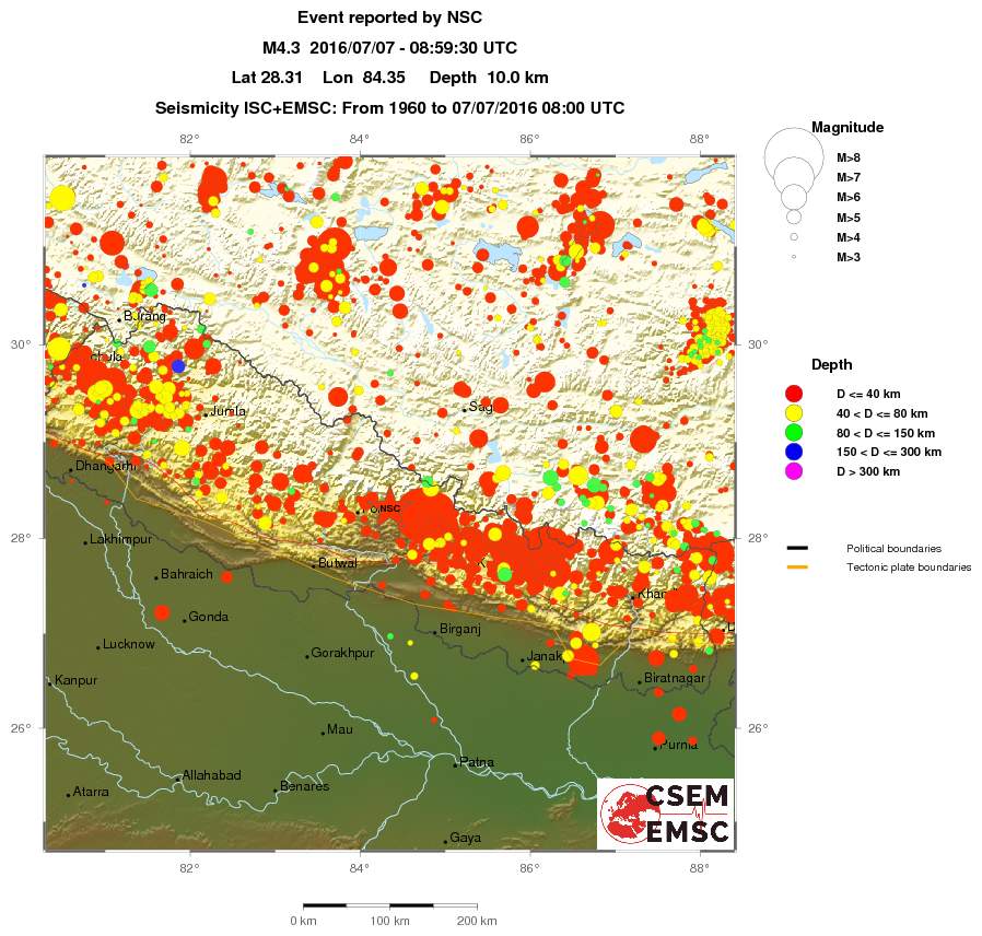 regional historical seismicity