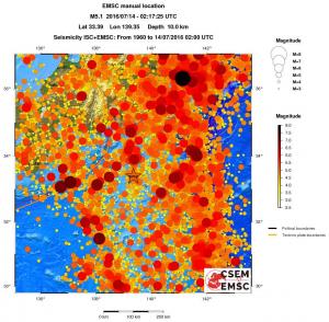 regional magnitude historical seismicity
