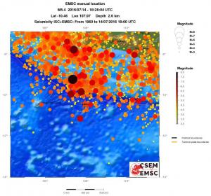 regional magnitude historical seismicity