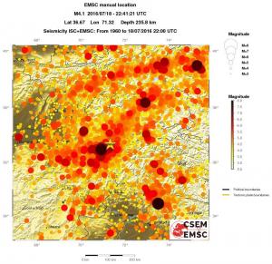 regional magnitude historical seismicity