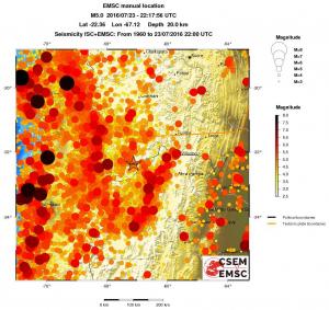 regional magnitude historical seismicity