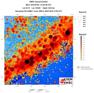 regional magnitude historical seismicity