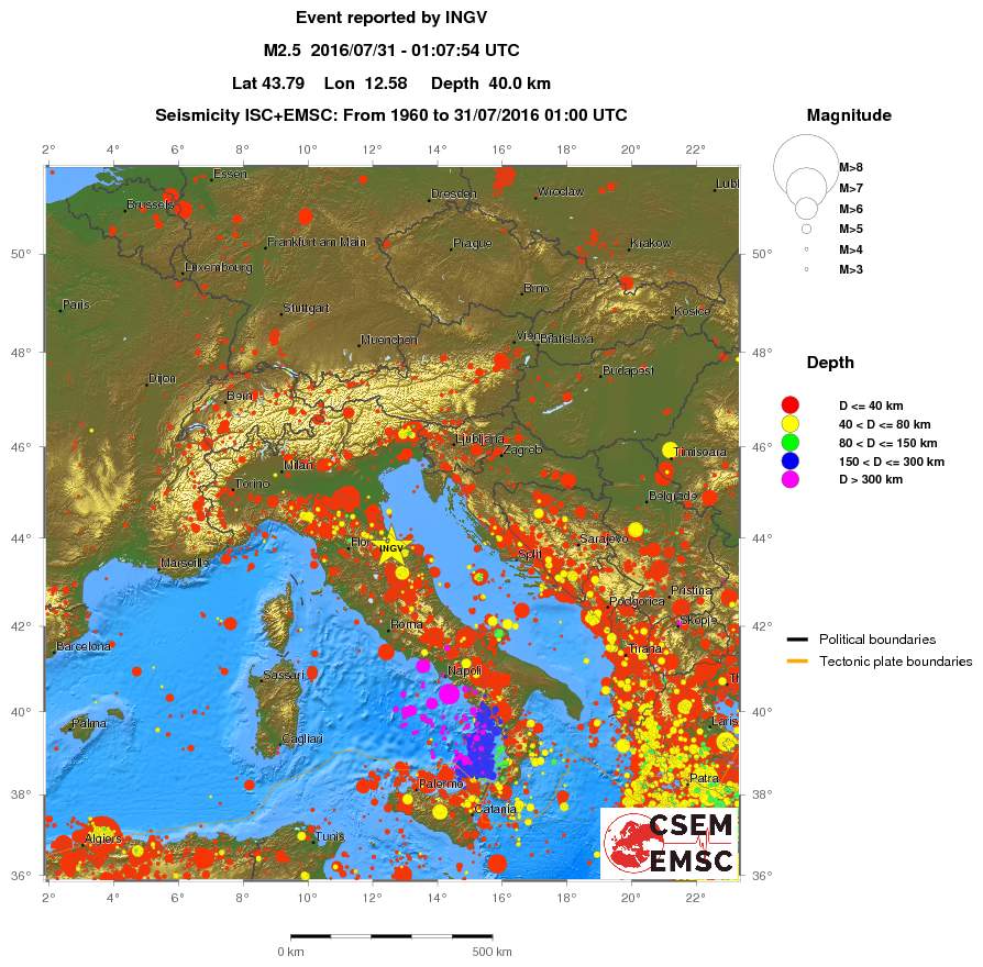 wide historical seismicity