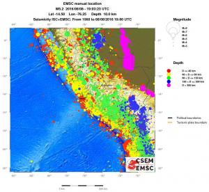 wide historical seismicity