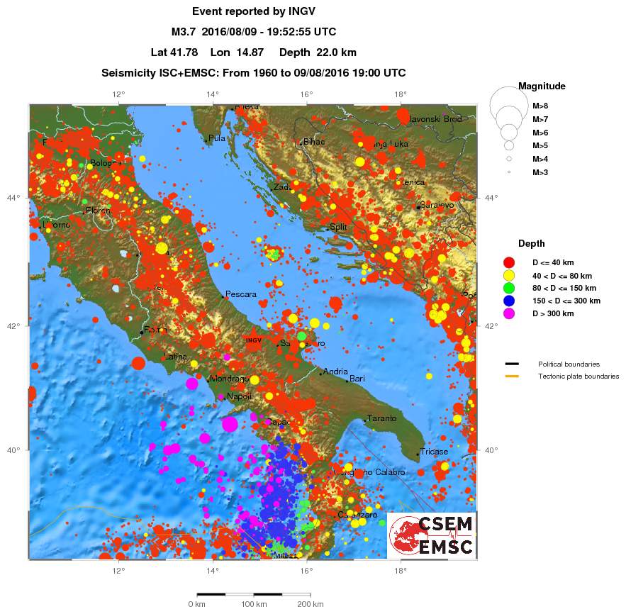 regional historical seismicity