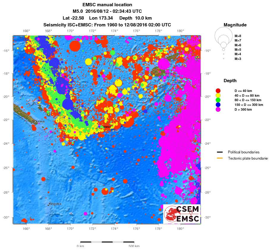 wide historical seismicity