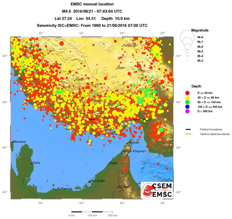 regional historical seismicity