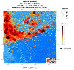 regional magnitude historical seismicity
