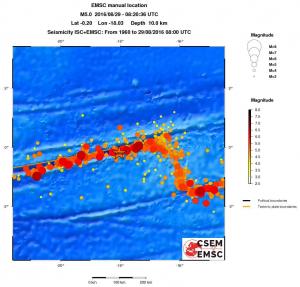 regional magnitude historical seismicity