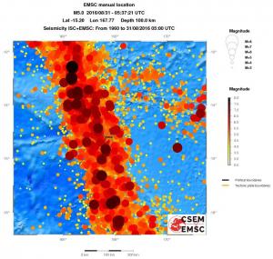regional magnitude historical seismicity
