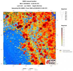regional magnitude historical seismicity