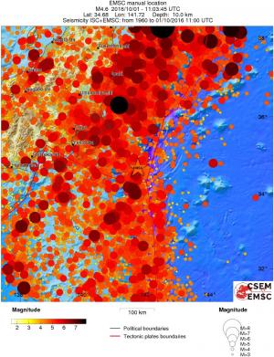 regional magnitude historical seismicity