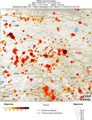 regional magnitude historical seismicity