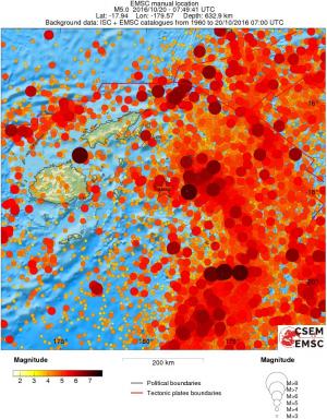 regional magnitude historical seismicity