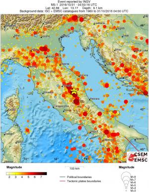 regional magnitude historical seismicity