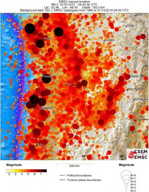 regional magnitude historical seismicity