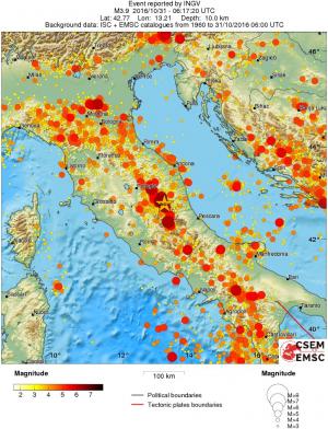 regional magnitude historical seismicity