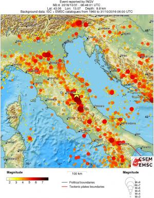 regional magnitude historical seismicity