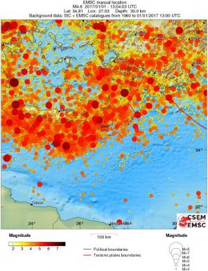 regional magnitude historical seismicity