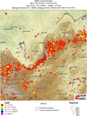 wide historical seismicity